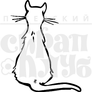 Акриловий штамп "Біла кішка"