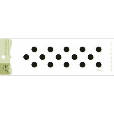 Акриловый штамп Lesia Zgharda F069 Фон Крупный горошек, размер 10,4х2,9 см.