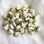 Бутон троянди, колір білий (складова кістка), 15х23 мм, без ніжки, 1 штука