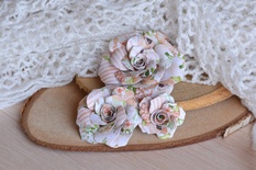 Набор бумажных цветов от WOODchic - "Яблочный цвет" 023