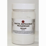 Уценка Текстурная паста акриловая рельефная грубая, 250 мл, цвет белый