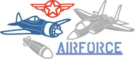 Ніж для вирубки Cherry Lynn Designs - Air Force, 5шт.