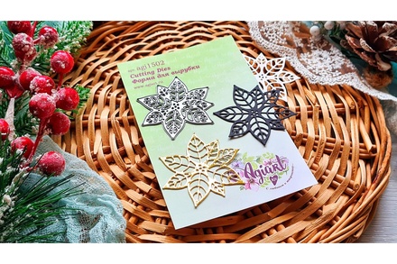 Ніж для вирубки "Пуансеттія Кристальна" AgiArt, 54*58 мм