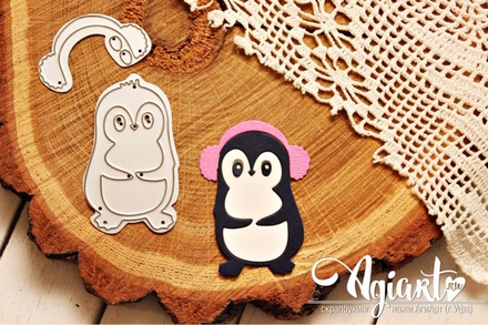 Ножі для вирубки від AgiArt "Пінгвін в навушниках"