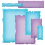 Лезвия Spellbinders - A2 Distressed Edges, 7 шт.