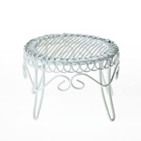 Металлический мини столик, белый, 6.5х4см