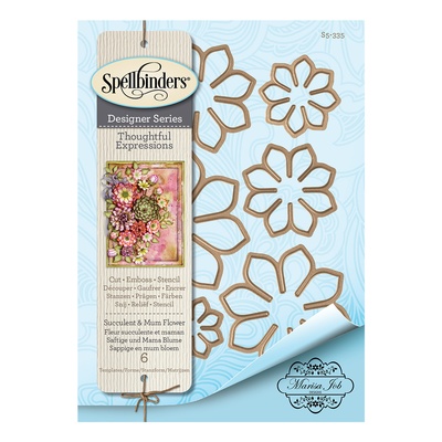 Ножи от Spellbinders – Shapeabilities Succulent and Mum Flower Etched Dies Thoughtful Expressions by Marisa Job