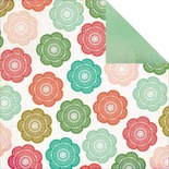 Лист скрапбумаги My Mind's Eye - Jubilee Mint Julep - Beautiful Doily, 30х30 см, двусторонняя