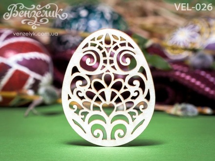 Чипборд від Вензелик - Крашенка 08, розмір: 42x53 мм