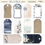 Аркуш двостороннього паперу для скрапбукінгу від Scrapmir - Tag-Pad - Blue & Blush, 20x20см