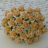 Открытые розочки, цвет осенний золотой, диаметр - 15мм, 10 шт.