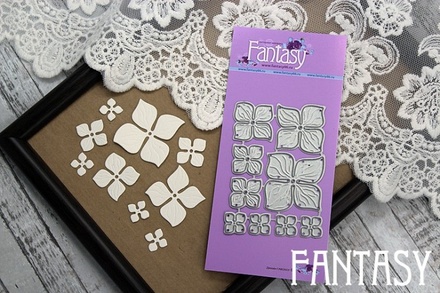 Ножі для вирубки Fantasy «Набір гостропелюствоких гортензій» розмір 3,2 - 2,7 - 2,2 - 1,7 - 1,2