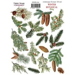 Набір наліпок (стікерів) 16шт. Winter botanical diary 232, ТМ Фабрика Декору