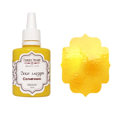 Деко-глазур, колір сонячний, ТМ Фабрика Декору, 30 мл