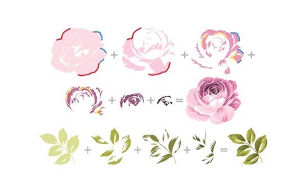 Набір ножів для вирубки та штампів від Altenew - Build-A-Flower: Rose - ALT1835+ALT1834