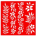 Трафарет - Бордюры6, 18*18см