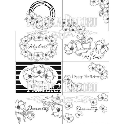 Набір листівок для розмальовування маркерами Magnolia sky, ТМ Фабрика Декору