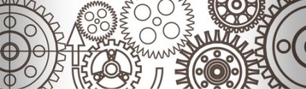 Прозрачный пластиковый скотч с принтом Шестеренки 15мм*10м SCB490037