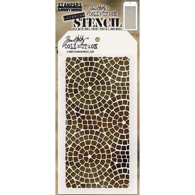 Маска Tim Holtz - Stampers Annon LayeRed Stencil 4.125"X8.5" - Mosaic - Мозаїка