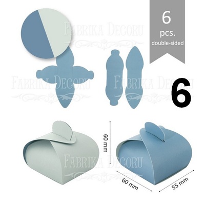 Набір паперових заготовок 006, ТМ Fabrika Dekoru, 6 штук, вибір кольору