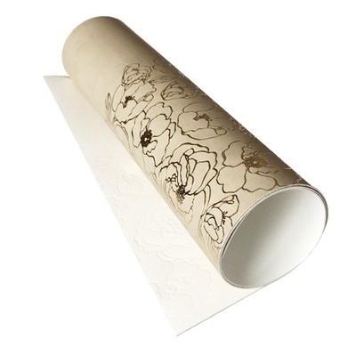 Відріз екошкіри з тисненням золотою фольгою Golden Pion Beige 50x25см, ТМ Фабрика Декору