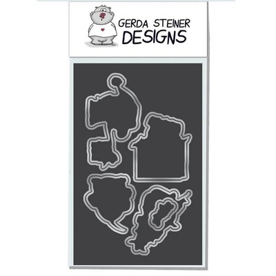 Набор лезвий Gerda Steiner Designs - Christmas Puppies 4x6 Die Set