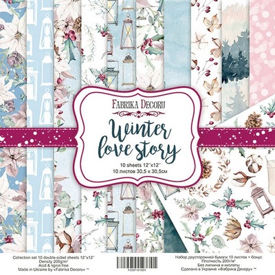 Набор скрапбумаги Winter Love Story, 30,5x30,5 см, TM Fabrika Decoru