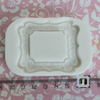 Силиконовая форма (молд) - Фигурная рамка, размер: 50х45 мм