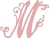 Ніж для вирубки Lace Flourish Letter M від Cheery Lynn Designs