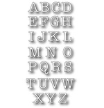 Лезвие - DIES- Typewriter Upper Alphabet, 24 шт.