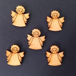 Деревʼяна фігурка WOOD-051 - Ангел з кудрями, 1 штука