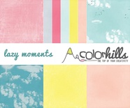 Набір паперу, фішок і штампів від Color Hills — колекція Lazy moments, 16 елементів