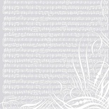 Аркуш паперу HOTP - Color Me Music Notes Paper - для роботи в техніці резист, 30x30 см