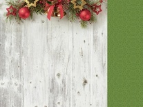 Двусторонний лист скрапбумаги от Kaisercraft - Basecoat Christmas Collection - Bells, 30 x 30 см.