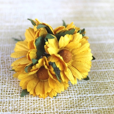 Ромашки, цвет желтый, 5 шт.