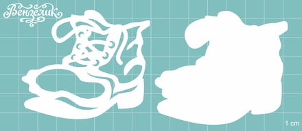 Чипборд від Вензелик - Ботинок, розмір: 60x70 мм