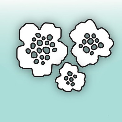 Нож для вырубки от MiMiCut - Цветочная поляна, 24x25, 20x22, 14x14мм