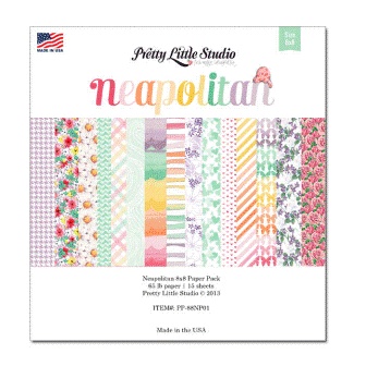 Набір паперу для скрапбукінгу від Pretty Little Studio односторонній - Neapolitan Paper Pack