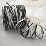 Рафія натуральна, чорно-білий, 1 метр