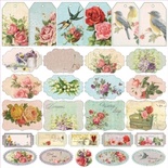 Лист бумаги для скрапбукинга 30,5х30,5 см 180 гр/м, односторонний, Французское путешествие - Карточки №3 (англ.)