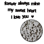 Висічки слова з чіпборду Maya Road - Chipboard Collection - Chipboard Mini Set - Love Words, 30 шт.