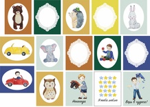 Набір карточок від Polkadot - " Хлопчики", 15шт.