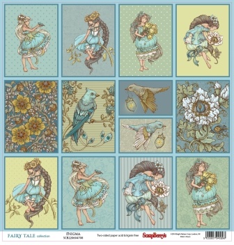 Лист бумаги для скрапбукинга от ScrapBerry's - Летние карточки 3