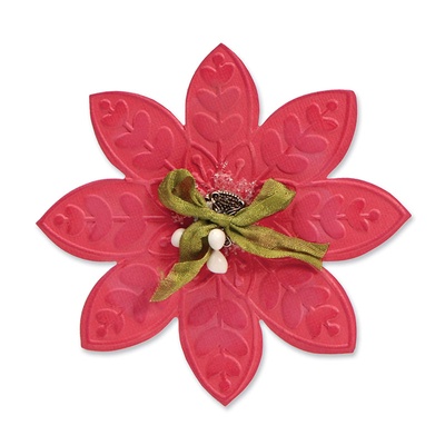 Ніж і папка для тиснення Sizzix - Bigz Die w/Bonus TextuRed Impressions - Flower, 1 шт.