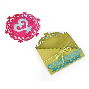 Ножі для вирубки Thinlits Die - Sizzix - 4PK - Pocket & Insert, Doily, 658849