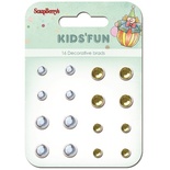 Набір кришталевих брадс "Забава", колір жовто-блакитний, 16шт.