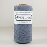 Бавовняний шнур від Divine Twine - Gray Solid, 1 мм, колір сірий, 1м