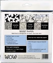 Набір паперу з WOW з резистом - Wow Resist Paper - Multi Pack, 15х15см, 6 аркушів