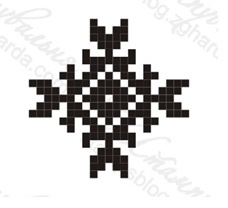 Акриловый штамп F037 Орнамент, размер 2 * 2 см