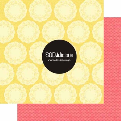 Аркуш скрап-паперу SODAlicious - Flower Power - miss doily sweetheart, двосторонній 30x30 см